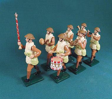 BG376 - British Infantry Military Band, Winter Western Front, by Beau Geste WWI - Piers Christian Toy Soldiers