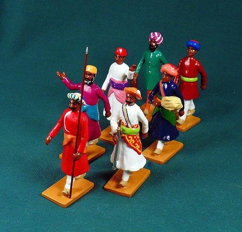BG432 - Escort Group Left for the Elephant of Narsingharh Delhi Durbar 1903, made by Beau Geste. - Piers Christian Toy Soldiers