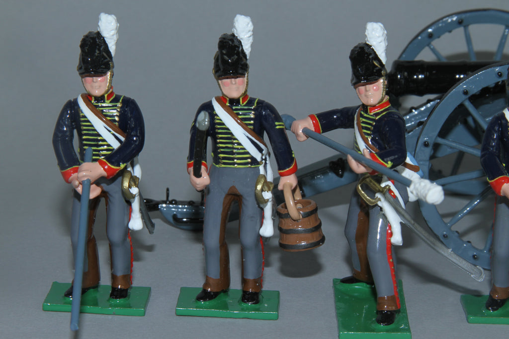 N412A - Napoleonic Royal Horse Artillery with 6 pounder cannon from Regal Toy Soldiers
