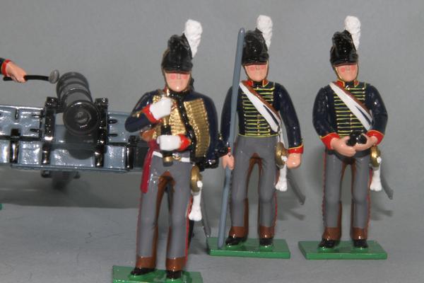 N412B - Royal Horse Artillery, 6 pounder in action at Waterloo. Regal Toy Soldiers