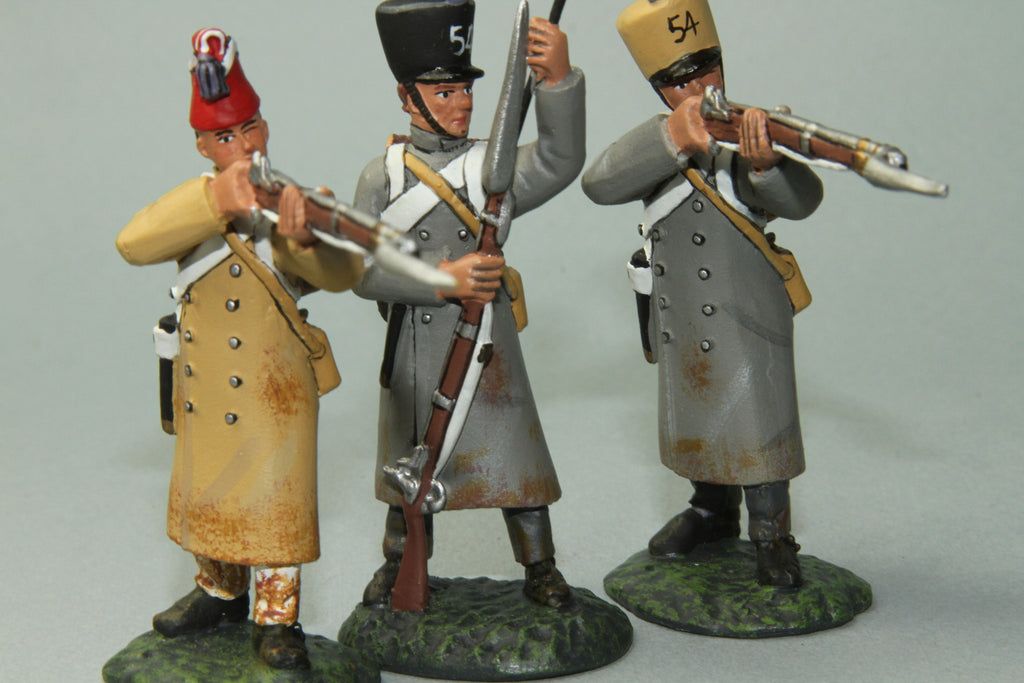 FLI10 - French 54th Line Infantry Firing and loading. Frontline Napoleonic - Piers Christian Toy Soldiers - 1