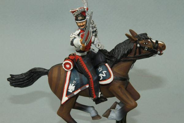 PL6 - Mounted French Polish Lancer NCO with sword from Frontline Napoleonic - Piers Christian Toy Soldiers - 1