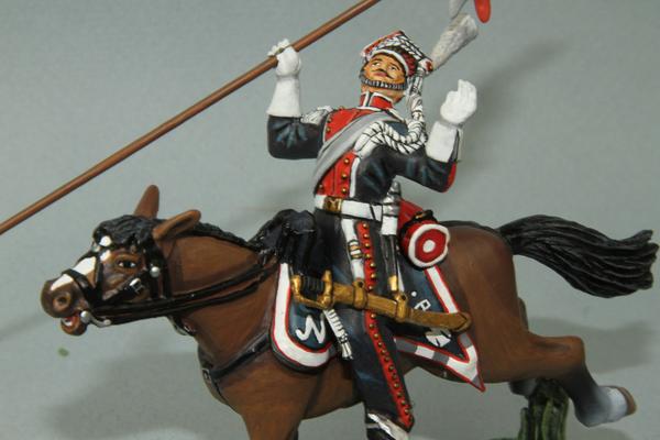 PL10 - Wounded French Polish Lancer with lance. Frontline Napoleonic - Piers Christian Toy Soldiers - 1