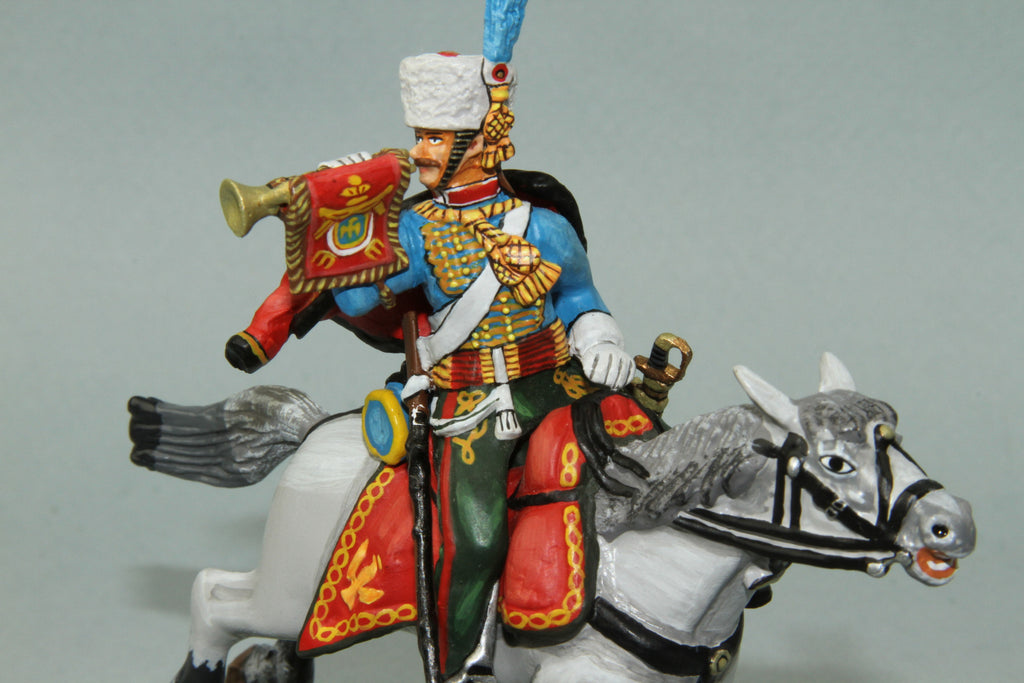 CDC.10 - French Chasseurs A Chevel Trumpeter from Frontline Napoleonic - Piers Christian Toy Soldiers - 1
