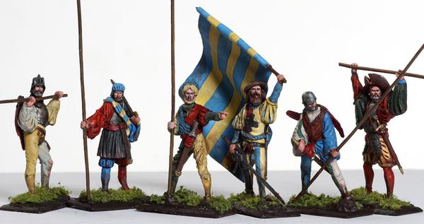 MMSP13 - Landsknecht Infantry with Standard from Manes Marzano - Piers Christian Toy Soldiers