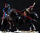 MMSP8 - Two charging Russian Cavalry, Retreat from Moscow from Manes Marzano - Piers Christian Toy Soldiers